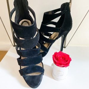Sheikh Black Suede Heels